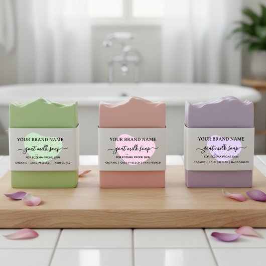 Hart Zwart & Wit Zeep Buik Band Wrap Label