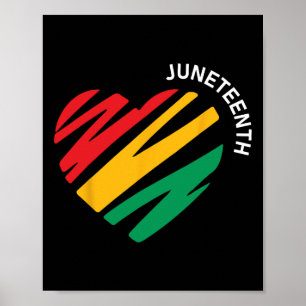 Hart Zwarte Geschiedenis Afro Amerikaanse Afrikaan Poster
