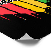 Hart Zwarte Geschiedenis Afro Amerikaanse Afrikaan Poster (Hoek)