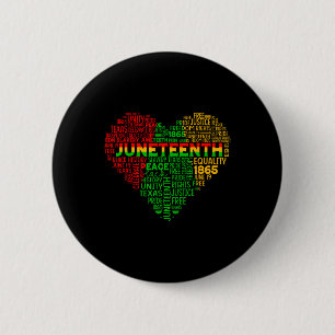 Hart Zwarte Geschiedenis Afro Amerikaanse Afrikaan Ronde Button 5,7 Cm