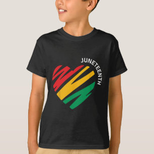 Hart Zwarte Geschiedenis Afro Amerikaanse Afrikaan T-shirt