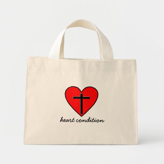 hartaandoening mini tote bag (Voorkant)