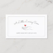 Hartaandoeningen Zorgverlener voor bejaarden met e Visitekaartje (Voorkant)