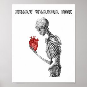 Hartaanslag Moeder Skelet Mens Hartziekte Gra Poster