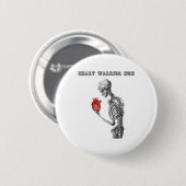 Hartaanslag Moeder Skelet Mens Hartziekte Gra Ronde Button 5,7 Cm (Voorkant /achterkant)