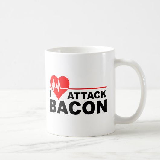 Hartaanval Bacon Funny Mug Koffiemok (Rechts)