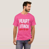 Hartaanval overleefd hartoverlevende bypass hart t-shirt (Voorkant volledig)