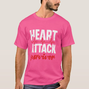 Hartaanval overleefd hartoverlevende bypass hart t-shirt