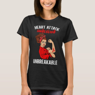 Hartaanval overlevende onbreekbare hartaanval AWA T-shirt