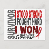 Hartaanval Overleving 4 Hartziekte Briefkaart (Voorkant)