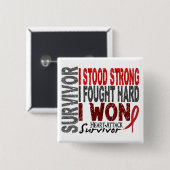 Hartaanval Overleving 4 Hartziekte Vierkante Button 5,1 Cm (Voorkant /achterkant)