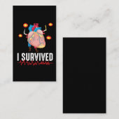 Hartaanval Survior Warrior Heart Disease Bypass Visitekaartje (Voorkant / Achterkant)