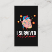Hartaanval Survior Warrior Heart Disease Bypass Visitekaartje (Voorkant)