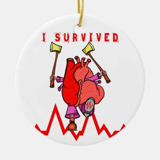 Hartaanval Survivor Keramisch Ornament (Voorkant)