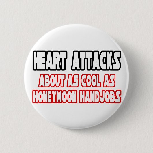 Hartaanvallen... geen kool ronde button 5,7 cm (Voorkant)