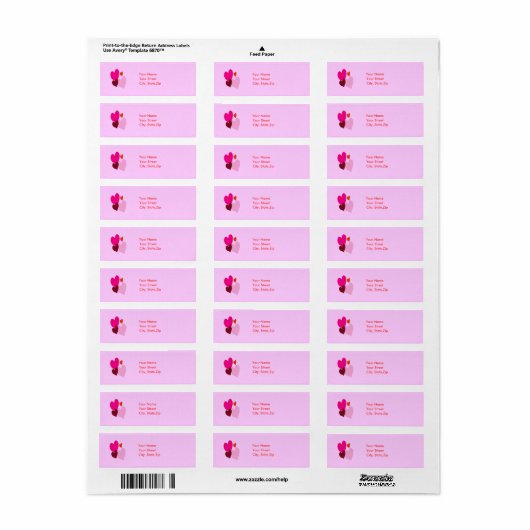 Hartadres label (Full Sheet)