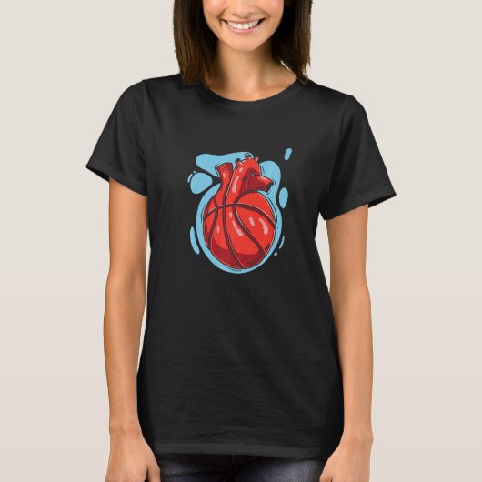 Hartanatomie Basketball T-shirt (Voorkant)