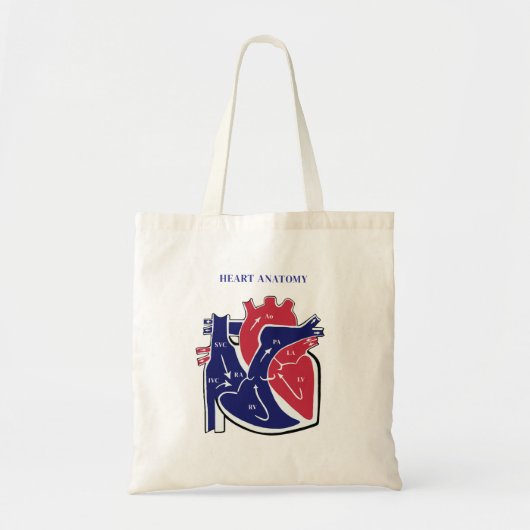 Hartanatomie Tote Bag (Voorkant)