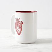  hartanatomie tweekleurige koffiemok (Voorkant links)