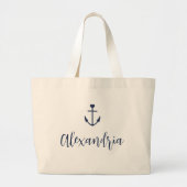 Hartanker Gepersonaliseerde naam Bachelorette Grote Tote Bag (Voorkant)