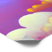 Hartballon bij zonsondergang Poster (Hoek)