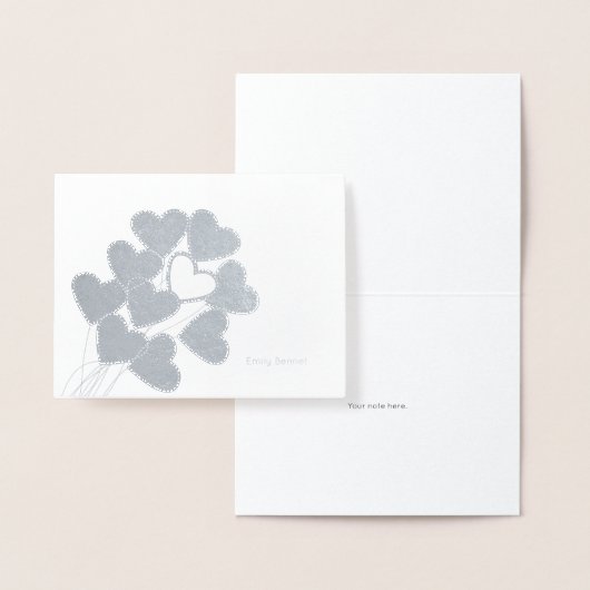 Hartballonnen briefpapier folie kaarten (Display)