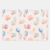 Hartballonnen Cup Cakes Wrapping Paper Set van 3 (Voorkant 2)