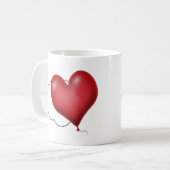 Hartballonnen en wolken liefde koffiemok (Voorkant links)