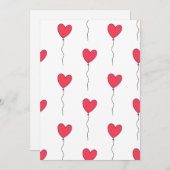 Hartballonnen Feestdagenkaart (Voorkant / Achterkant)