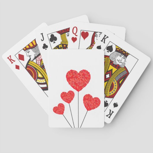 Hartballonnen Illustratie Ontwerp Pokerkaarten (Achterkant)