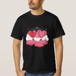 Hartballonnen in de wolken - Romantische Valentijn T-shirt