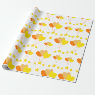 hartballonnen met sterren cadeaupapier