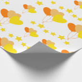 hartballonnen met sterren cadeaupapier (Hoek)