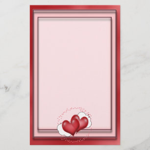 Hartballonnen met weinig hart briefpapier