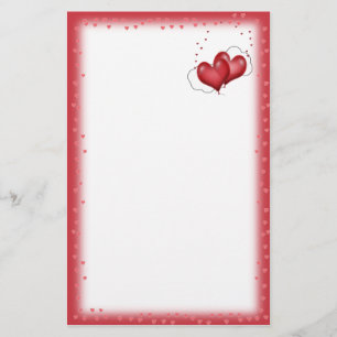 Hartballonnen met weinig hart briefpapier