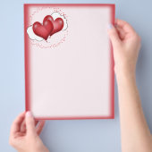 Hartballonnen met weinig hart flyer (Hand)