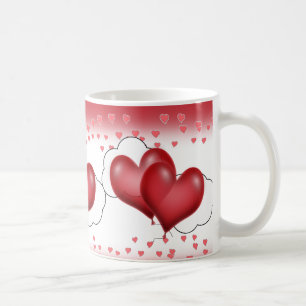 Hartballonnen met weinig hart koffiemok