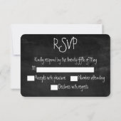 Hartballonnen op een Chalkboard RSVP (Achterkant)