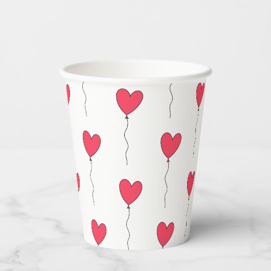 Hartballonnen Papieren Bekers (Achterkant)