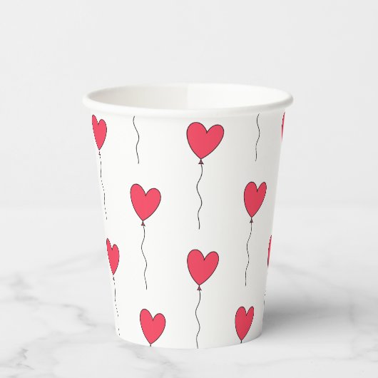 Hartballonnen Papieren Bekers (Links)