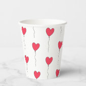 Hartballonnen Papieren Bekers (Voorkant)