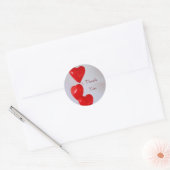Hartballonnen rood Dank u Sticker (Envelop)