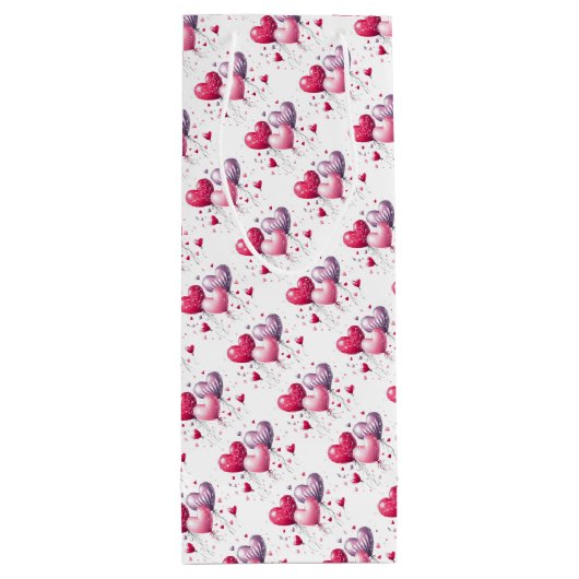 Hartballonnen Valentijn Wijn Cadeautas (Achterkant)
