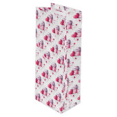 Hartballonnen Valentijn Wijn Cadeautas (Voorkant Gekanteld)