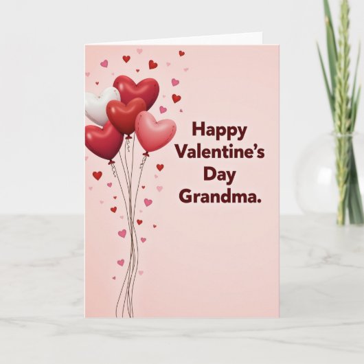 Hartballonnen Valentijnskaart Kaart (Voorkant)
