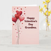 Hartballonnen Valentijnskaart Kaart (Gele Bloem)