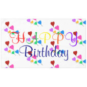 Hartballonnen verjaardag tafelkleed (Voorkant (Horizontaal))