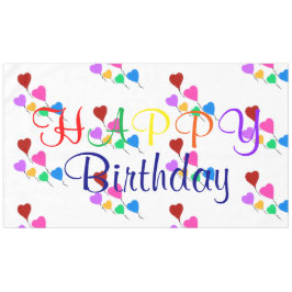 Hartballonnen verjaardag tafelkleed