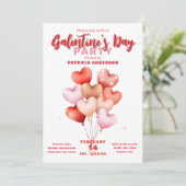 Hartballonnen viering van Galentijnsdag Kaart (Staand voorkant)