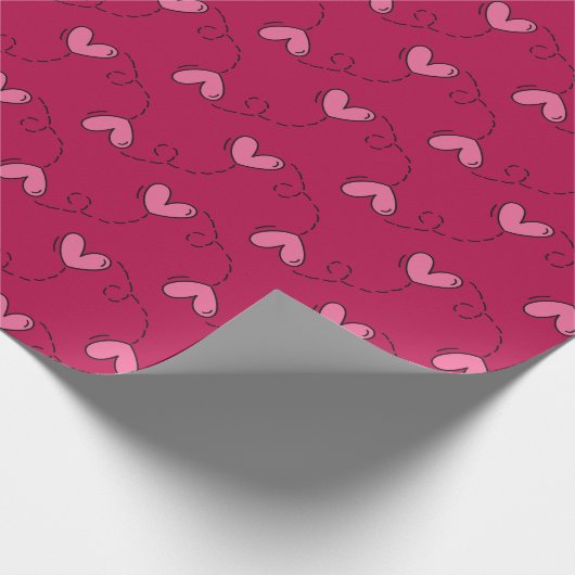 hartballonpatroon cadeaupapier (Hoek)